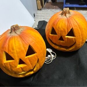 Festive Orange Jack-O'-Lantern Decor Set